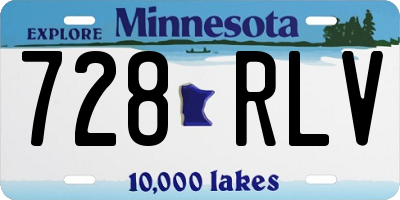 MN license plate 728RLV