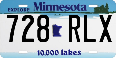 MN license plate 728RLX