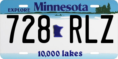 MN license plate 728RLZ