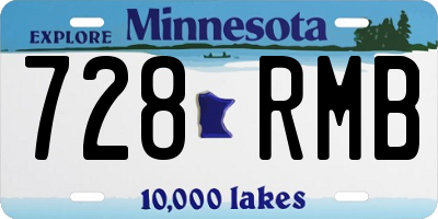 MN license plate 728RMB