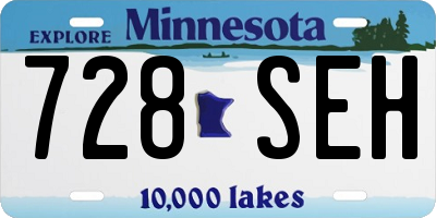 MN license plate 728SEH