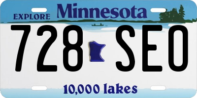 MN license plate 728SEO