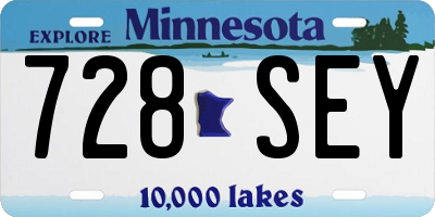 MN license plate 728SEY