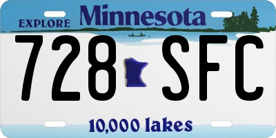 MN license plate 728SFC