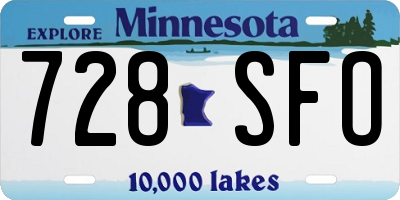 MN license plate 728SFO