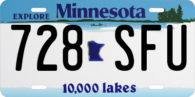 MN license plate 728SFU