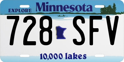 MN license plate 728SFV