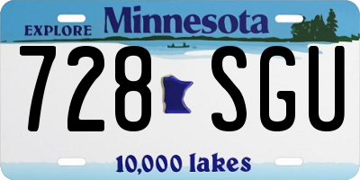 MN license plate 728SGU