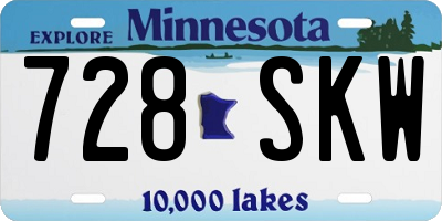 MN license plate 728SKW
