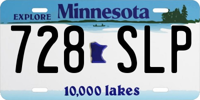 MN license plate 728SLP