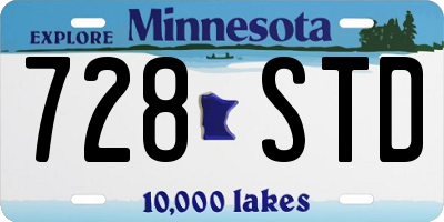 MN license plate 728STD