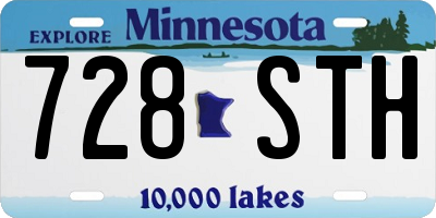 MN license plate 728STH