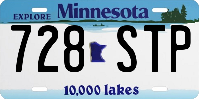 MN license plate 728STP