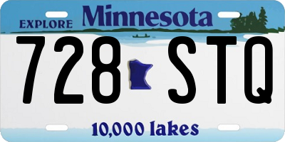 MN license plate 728STQ