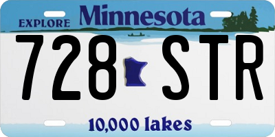MN license plate 728STR