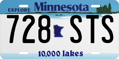 MN license plate 728STS