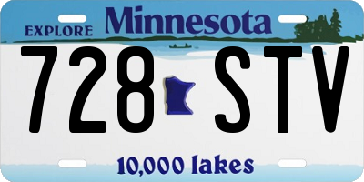 MN license plate 728STV