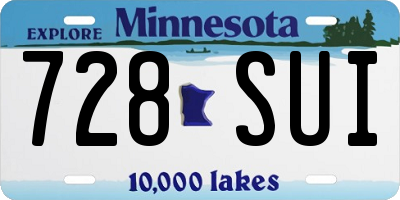 MN license plate 728SUI