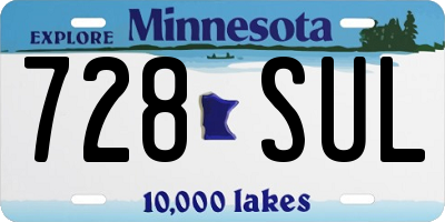 MN license plate 728SUL