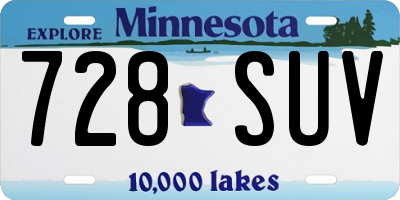 MN license plate 728SUV