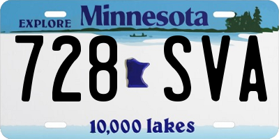 MN license plate 728SVA