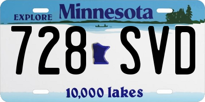 MN license plate 728SVD