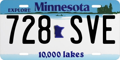 MN license plate 728SVE