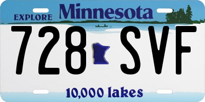 MN license plate 728SVF