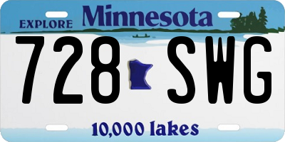 MN license plate 728SWG