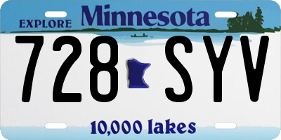 MN license plate 728SYV
