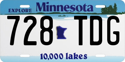 MN license plate 728TDG