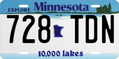 MN license plate 728TDN