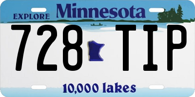 MN license plate 728TIP