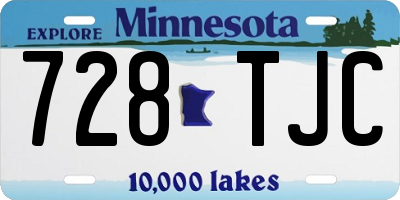 MN license plate 728TJC