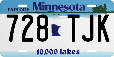 MN license plate 728TJK