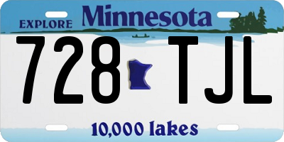 MN license plate 728TJL