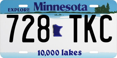 MN license plate 728TKC
