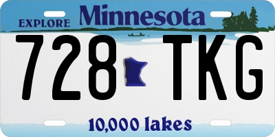 MN license plate 728TKG