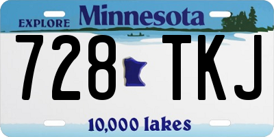 MN license plate 728TKJ