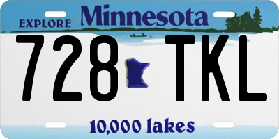MN license plate 728TKL