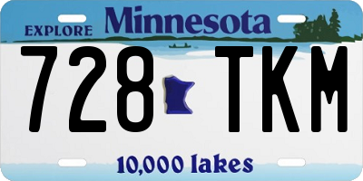 MN license plate 728TKM