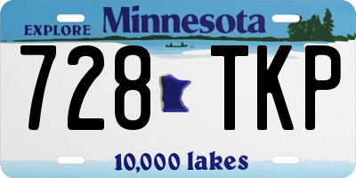 MN license plate 728TKP