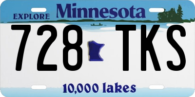 MN license plate 728TKS