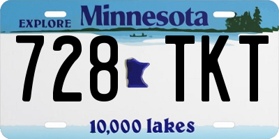 MN license plate 728TKT