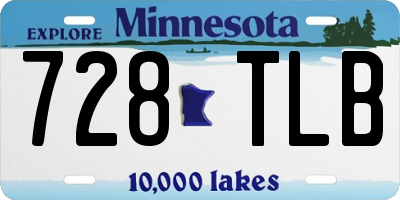 MN license plate 728TLB