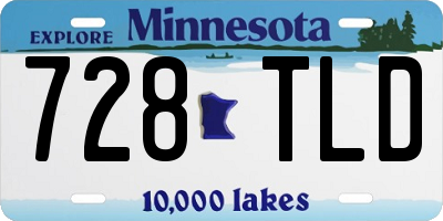 MN license plate 728TLD