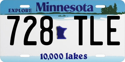 MN license plate 728TLE