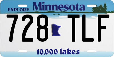MN license plate 728TLF