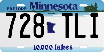 MN license plate 728TLI