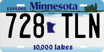 MN license plate 728TLN